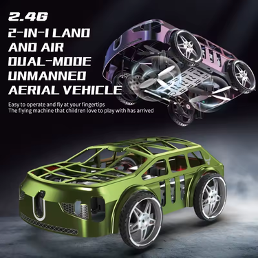 2in1 Mini Drone & RC Car With Lights